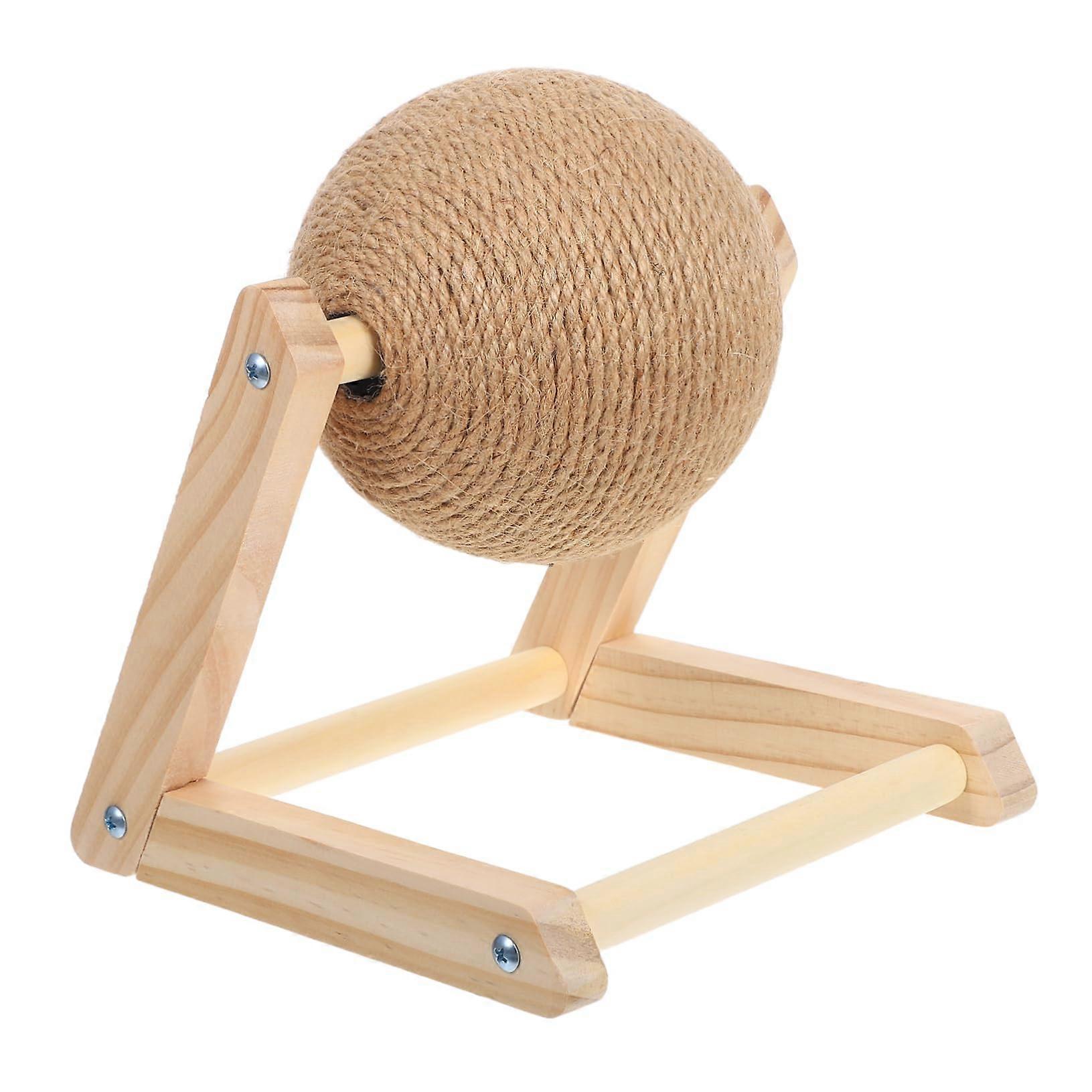 Sisal Cat Scratching Ball For Kittens Interactive Claw Grinding Toy Lightweight Durable Indoor Use Reduces Loneliness