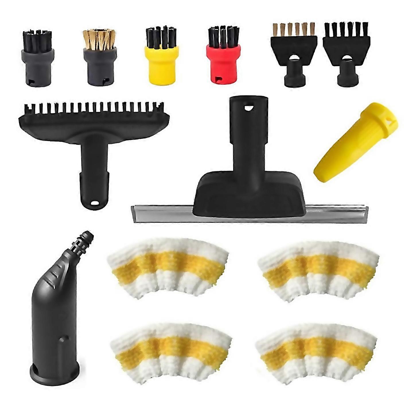 For Window Nozzle Scraper Round Brush Steam Mop Set For Karcher