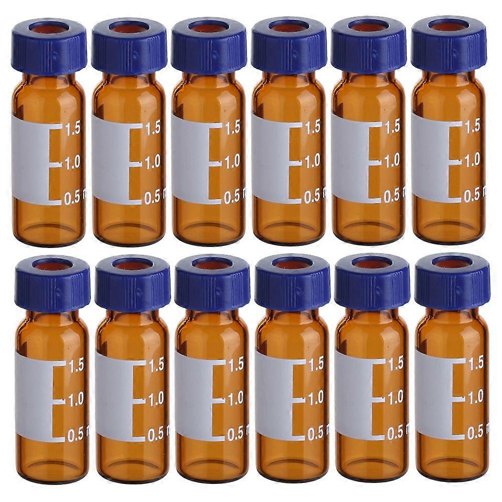 100PCS Liquid Sampling Vials Sample Glass Bottles Amber Screwcap Storage Bottles Chromatography Vials