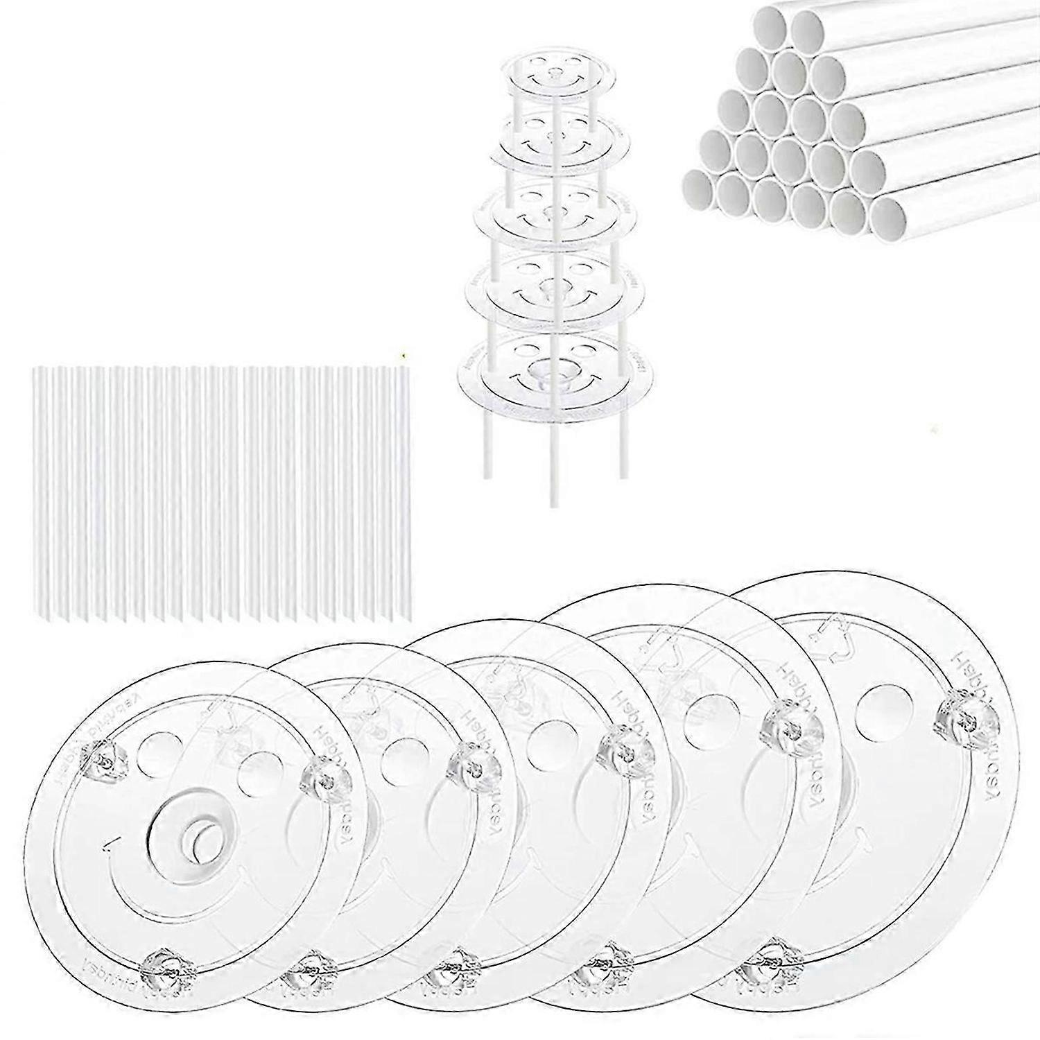 40 Pieces Plastic Cake Dowel Rods Set