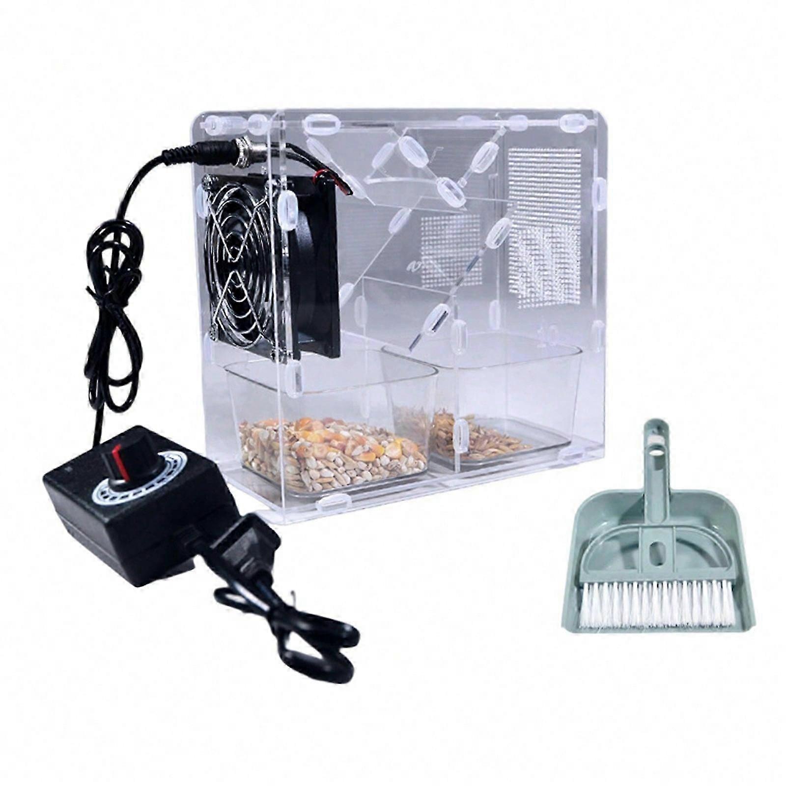 Bird Food Grains Blowing Machine Adjustable Speed Fan Bird Seed Shelling Machine for Easy Cleaning and Maintenances