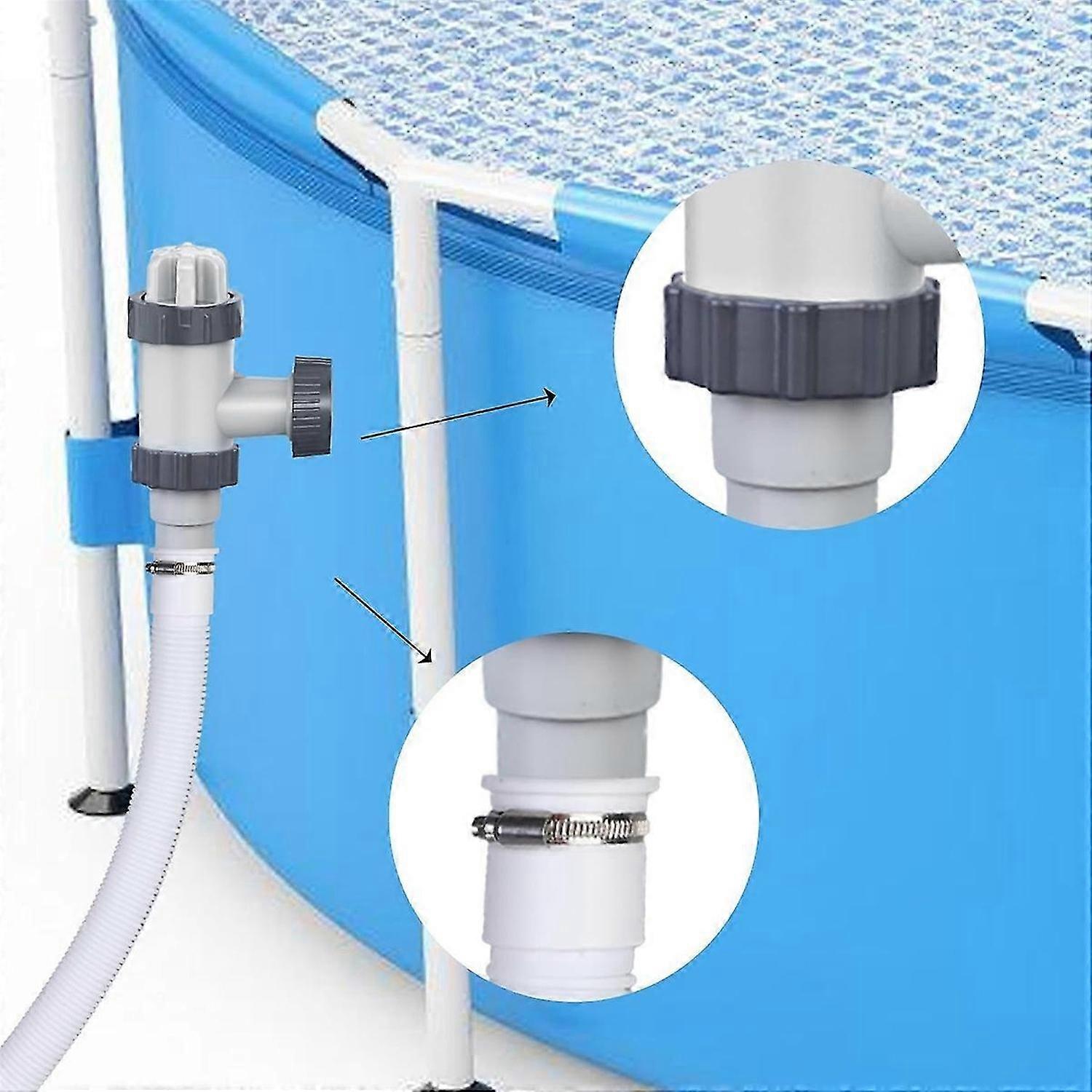 Pool Hose Adapter with Clamp Washer 2 Types Conversion Connector Replacement Pool Hose Adapter for I