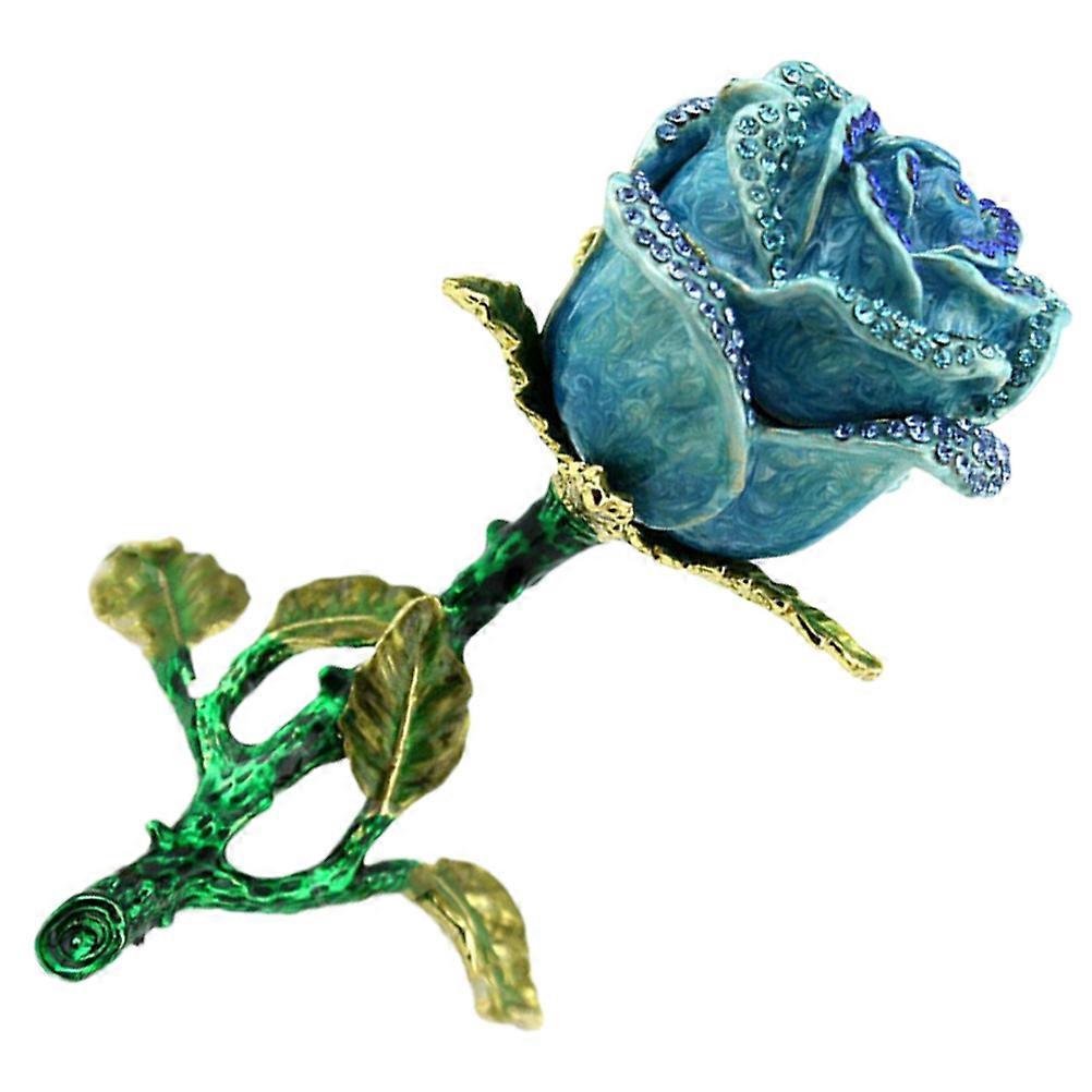 Rose Shaped Ring Box for Engagement with Rhinestone Detail 5Pcs