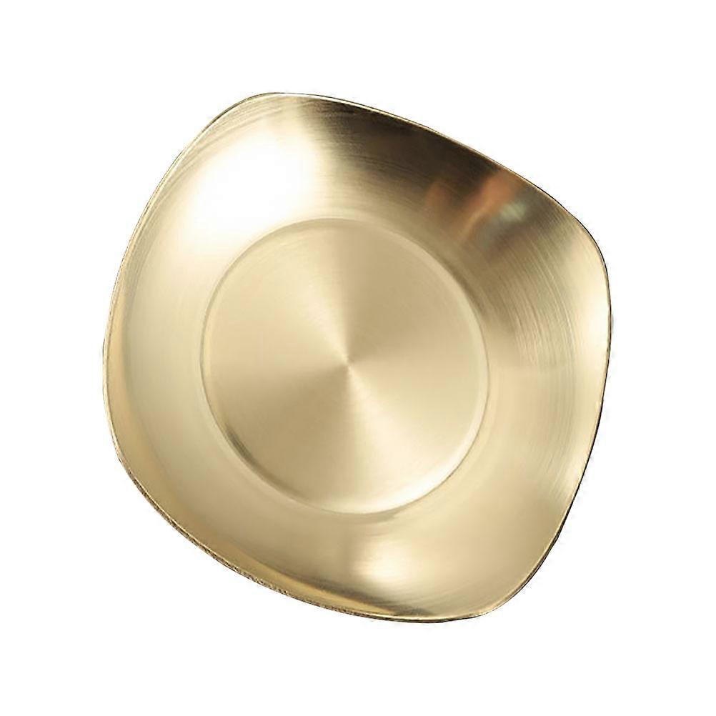 Golden Stainless Steel Dinner Plate for Seasoning Plate 1Pcs Material