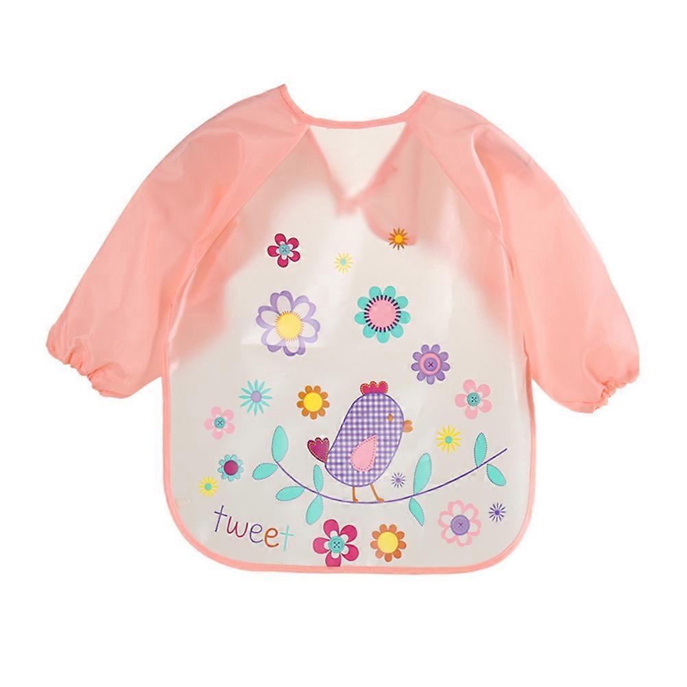Children Feeding Smock Baby Bib Clothes for Feeding Time Assorted Color Waterproof 4Pcs