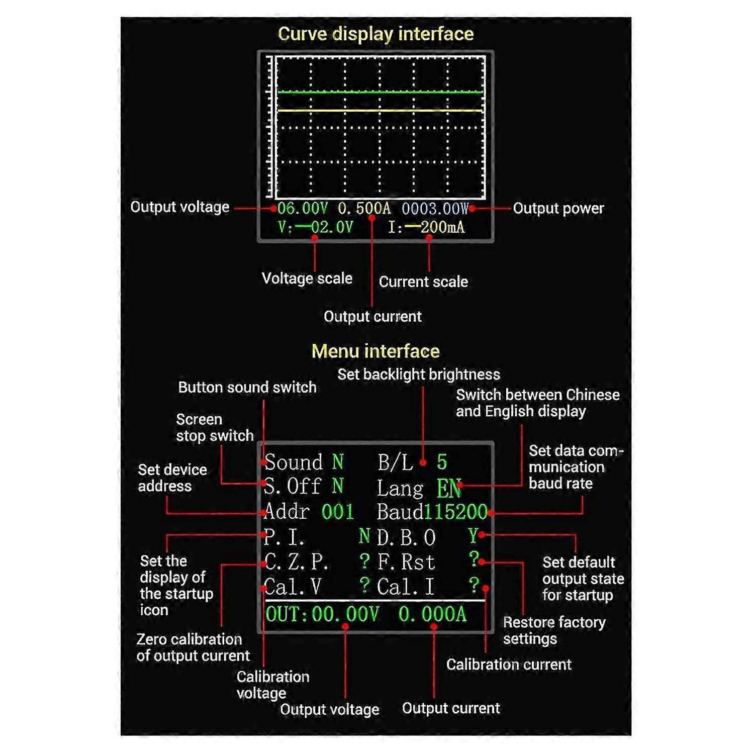 SK40C Color Screen CNC Adjustable Voltage Regulation Power Supply Constant Voltage Constant Current
