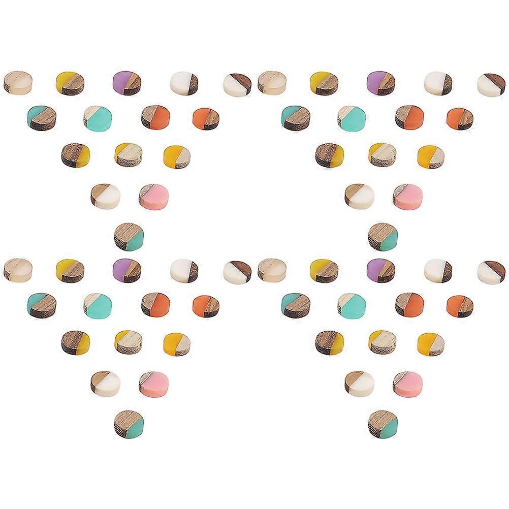 Jewelry Making Resin and Wood Patches for Earrings Necklace Bracelets Assorted Color 50Pcs