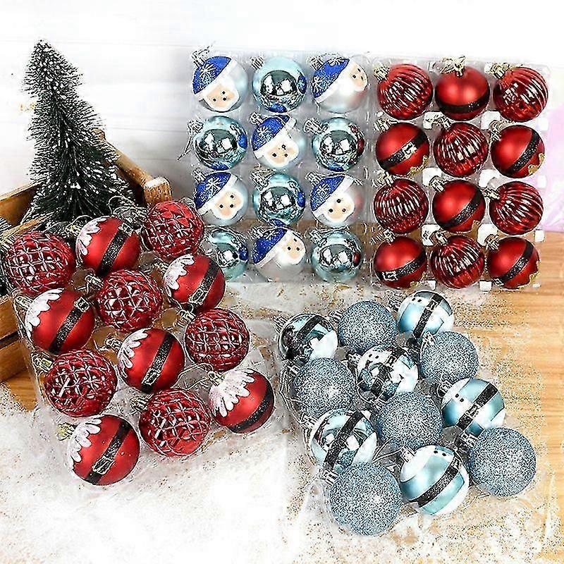 12個6cmのクリスマスボールサンタペンダントクリスマスパーティーの家の飾り新年の贈り物Navidadのためのクリスマスツリーハンギングオーナメント