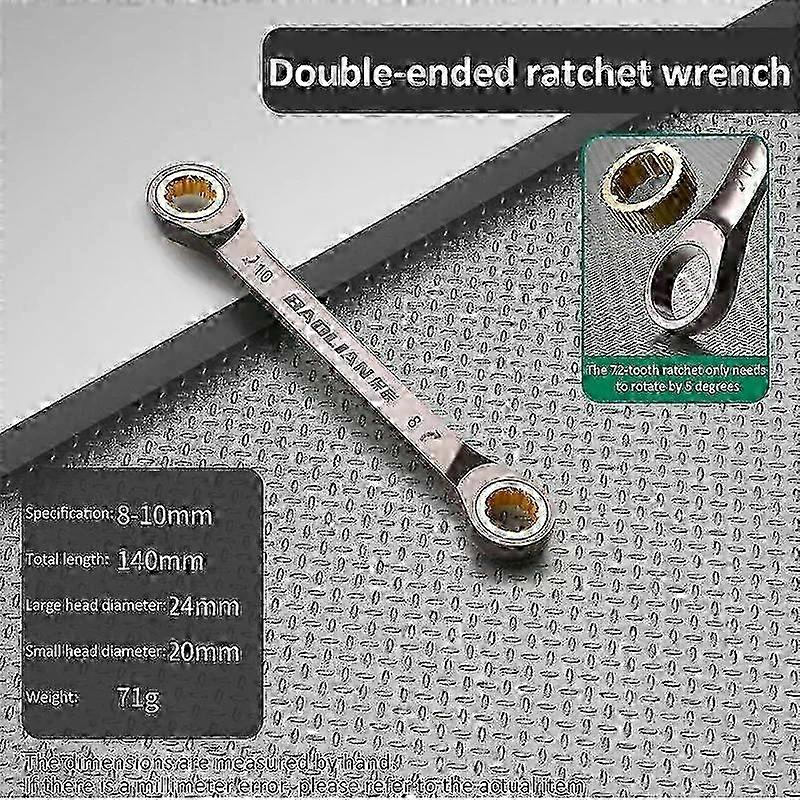 1Pc Double Head Universal Torx Wrench Adjustable Torque 6-27mm Ratchet Spanner for Bicycle Motorcycle Car Repair Tools Hand Tool
