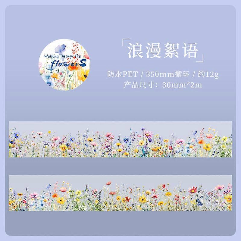 Floral Washi Tape Set PET Washi Tapes for Journaling Stickers Scrapbooking Supplies Planner Journals Arts Crafts