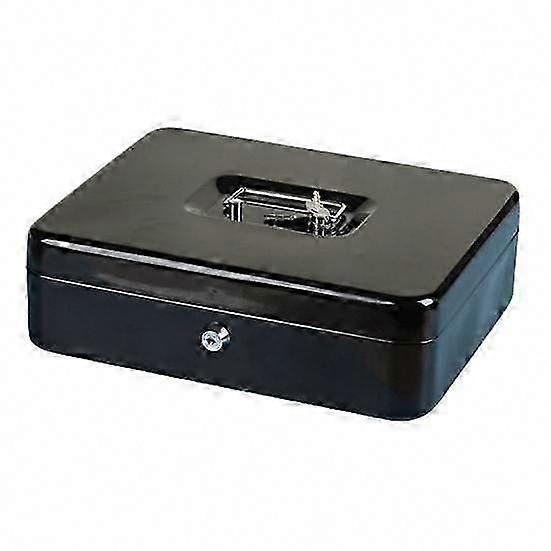 Fireproof Metal Money Safe Box with Lock, 2 Keys, Anti-Theft, Shockproof, Secure Multi-Compartment Storage