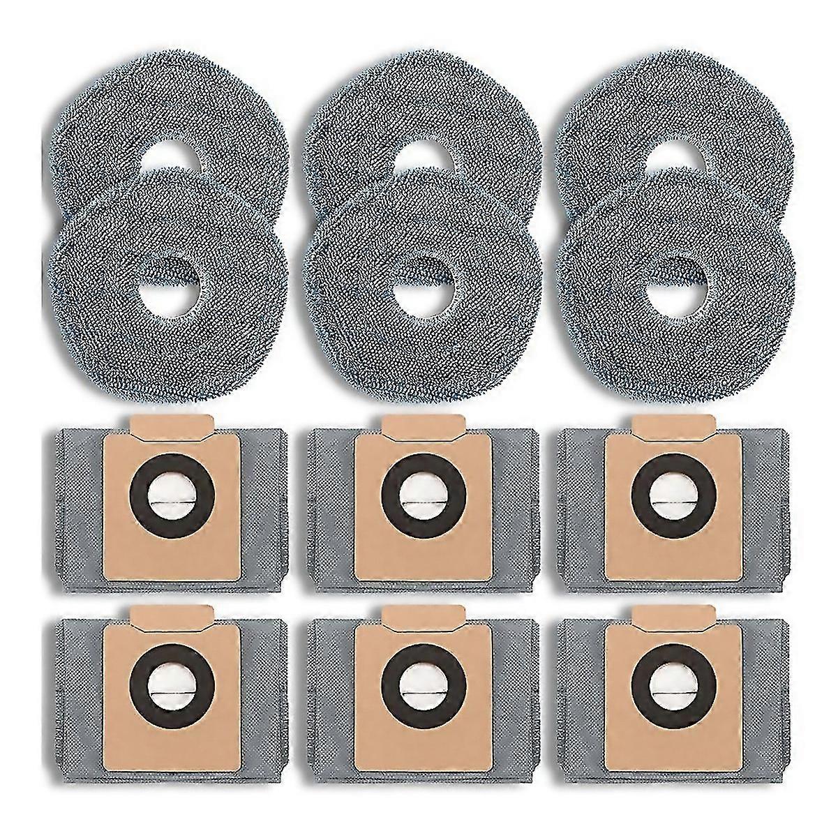 For 12pack Dust Bags Mop Pads For Eufy X10 Pro