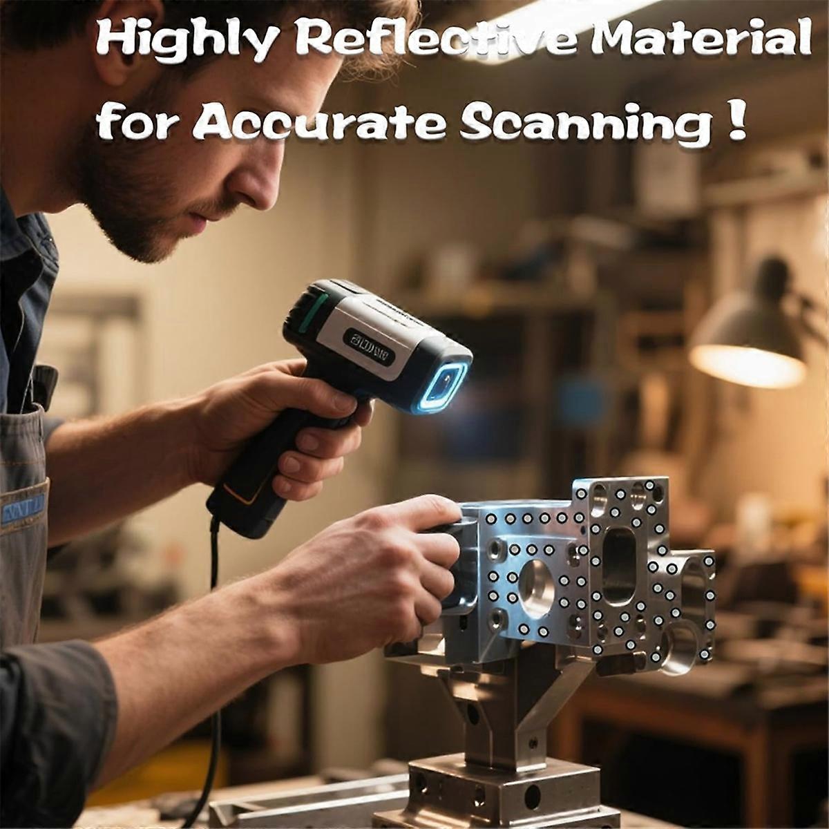 100pcs Magnetic High Reflective Marking Points for Handheld 3D Scanner Target Positioning Points 6mm