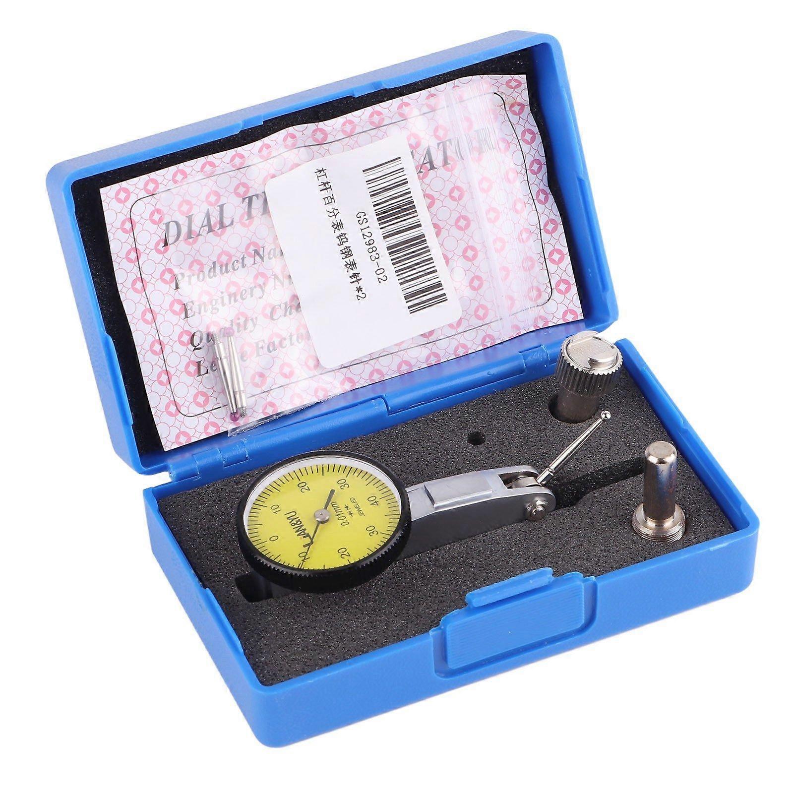 0400 0.01mm Precision Metric Dovetail Rails Dial Test Indicator with 2 Ruby Probes