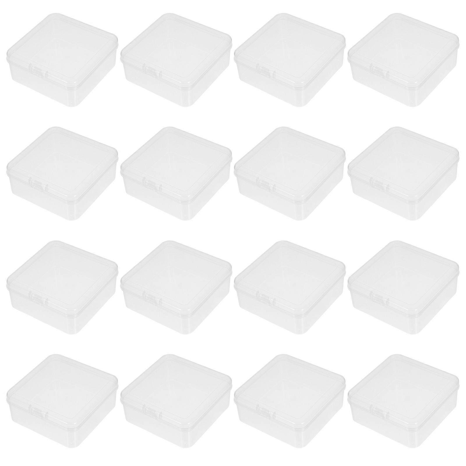 24pcs Clear Square Soap Box With Flip Lid Handmade Soap Packaging Case Transparent Storage Container Sponge Holder For Home Bathroom Traveling