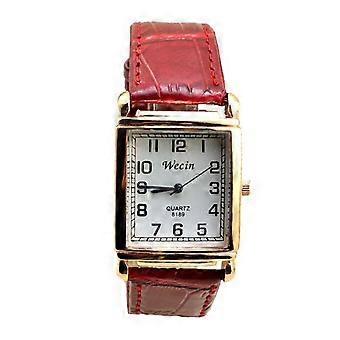 Montre à quartz carré à piles Bracelet en simili cuir réglable Boucle ardillon Cadeau d’anniversaire Hommes élégants Quartz Montre-bracelet Bijoux de mode 2025