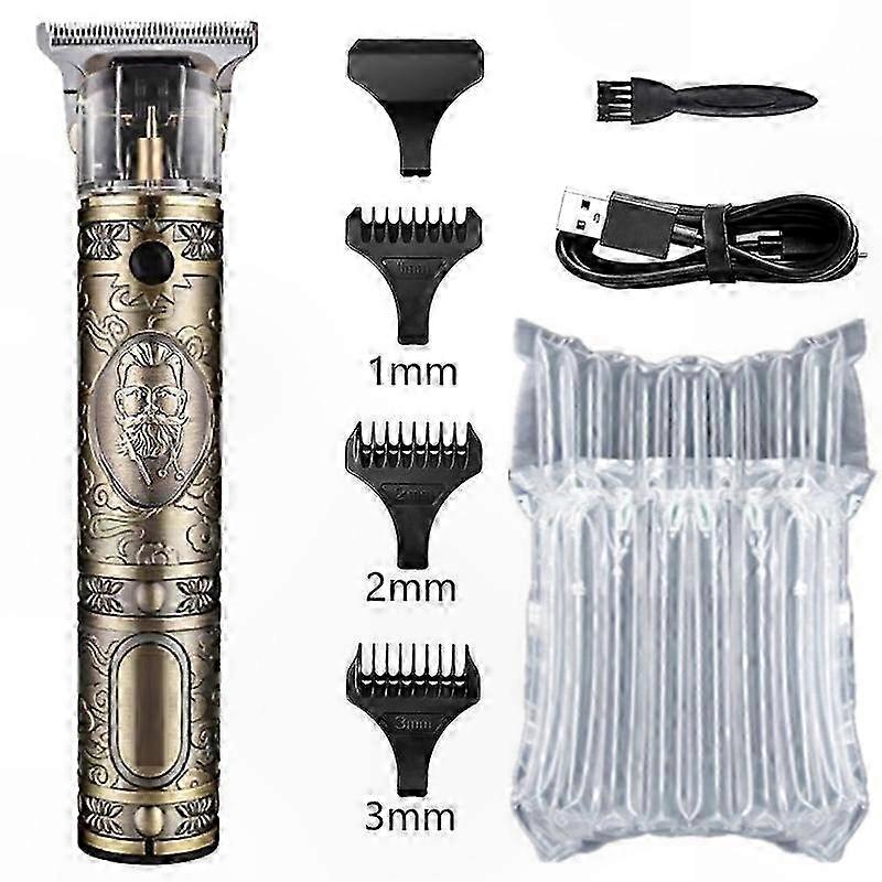 Professional Cordless Hair Clippers for Men, 0mm Precision Trimmer, Beard Grooming Tool with Carving Function Styling Kit