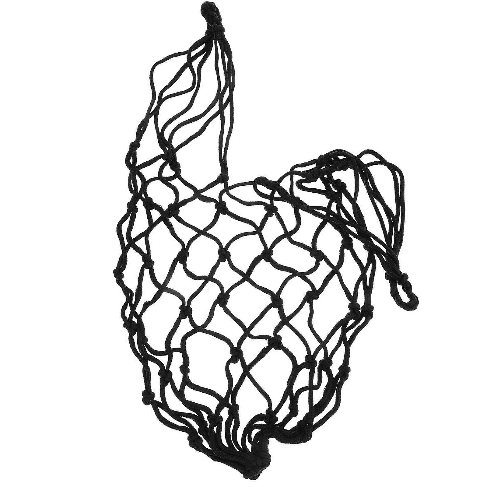 Chicken Feeding String Cotton Net Bag for Hanging 2Pcs Black Feeder