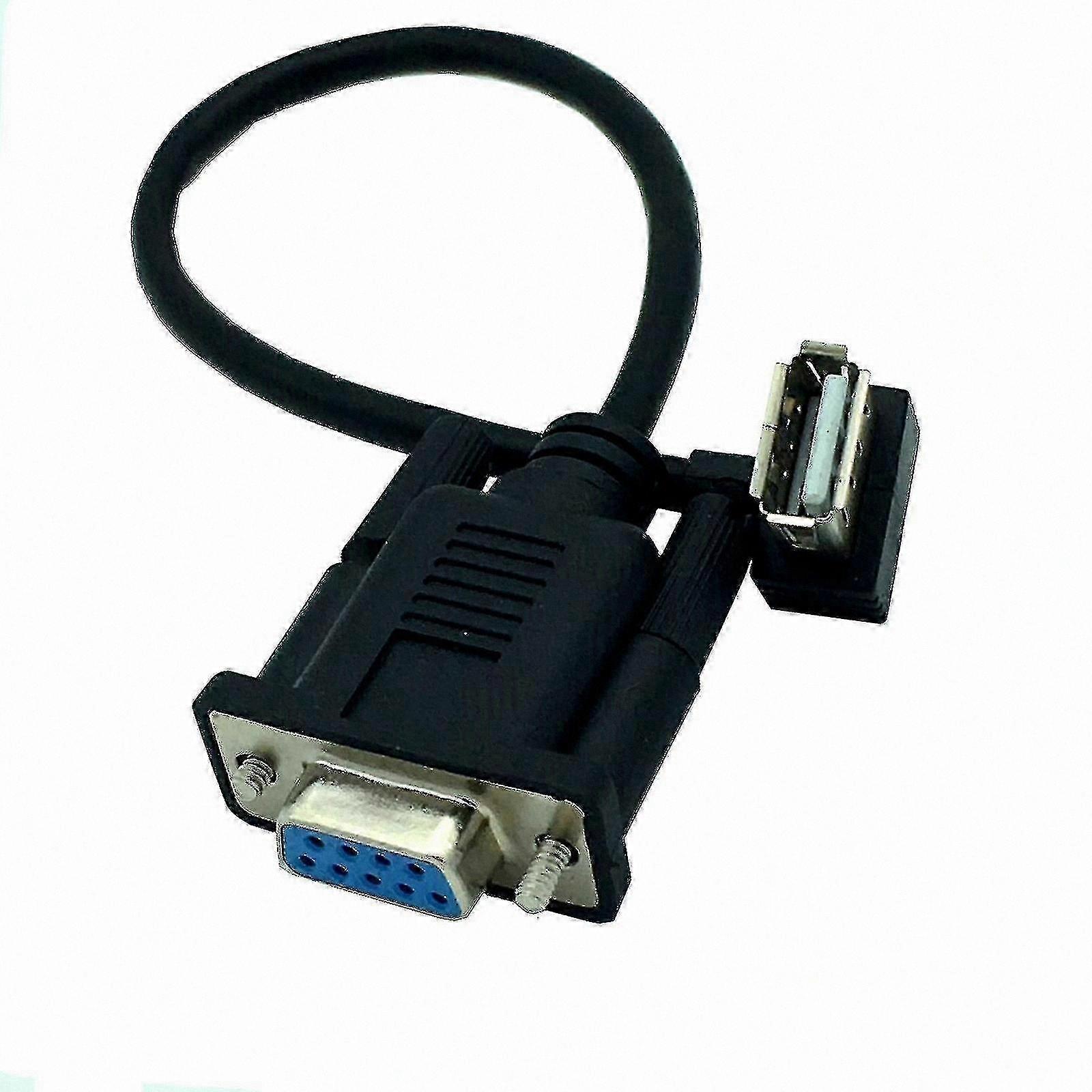 USB to Serial Adapter with DB9 Female Port, 8-inch Cable for PLC Programming and Data Transfer Solutions