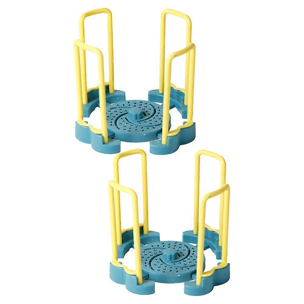 Kitchen Draining Rack 2Pcs Telescopic Bowl Holder For Kitchen Use Assorted Color Space-saving Functionality