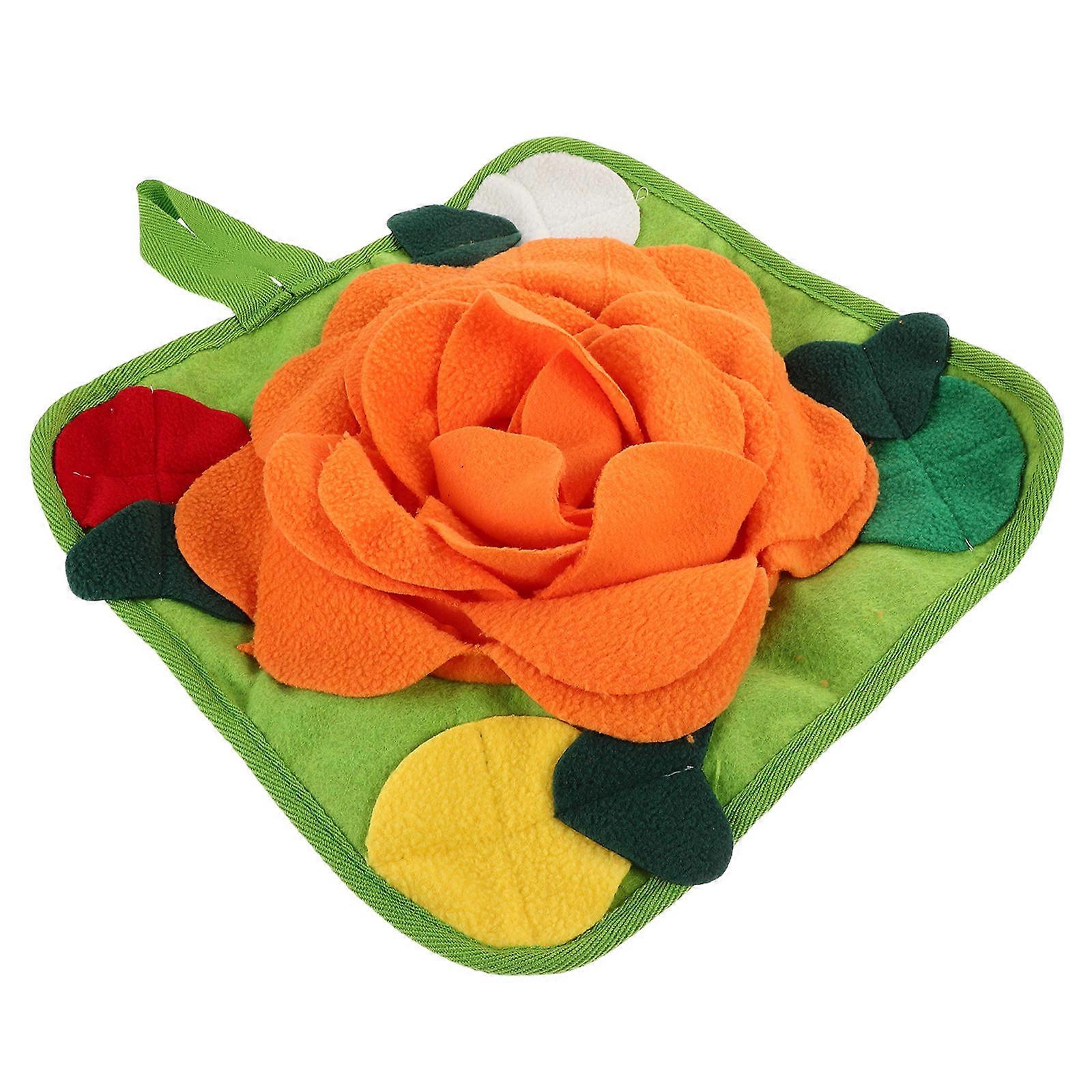 Rabbit Feeding Mat for Slow Feeding 3Pcs Orange Snuffle Pad for Bunnies