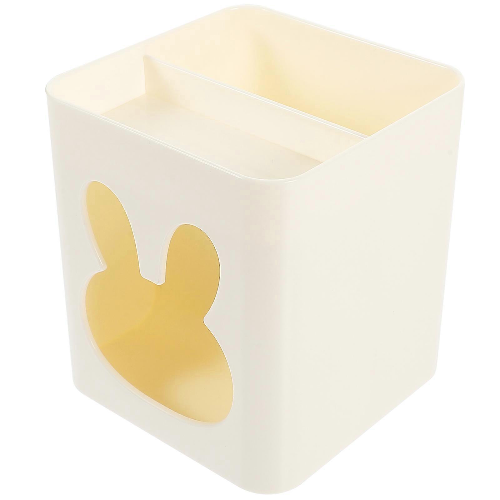 3Pcs White Desktop Pen Holder Multi-Function Pencil Container For Children Office Organization 10.9X9.8X9.8Cm