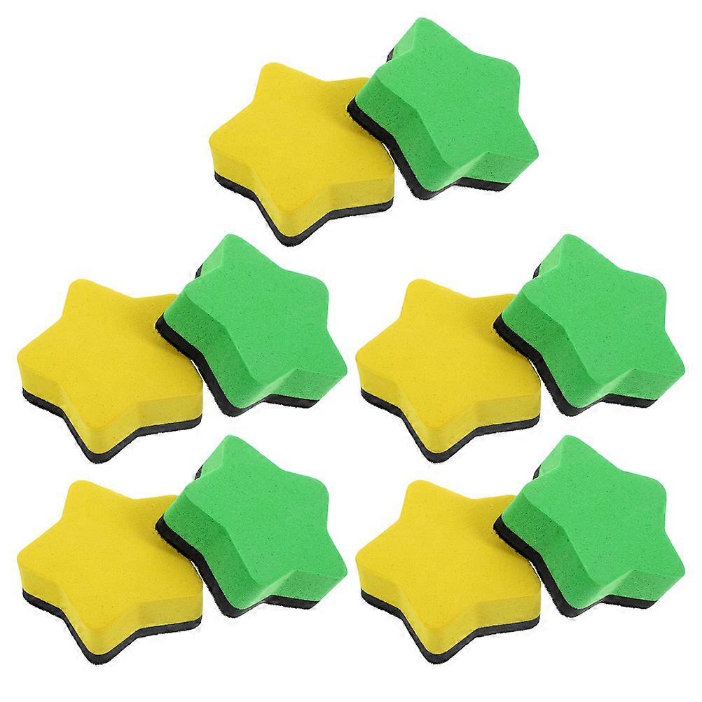 Student Dry Erase Erasers Meetings Board Eraser Felt Eva Material Magnetic Erasing 10Pcs