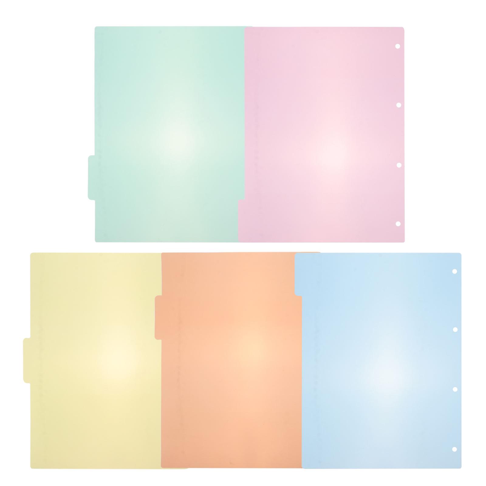 Insertable Binder Dividers Labels With Smooth Surfaces For Teachers 22x19.3cm 40Pcs