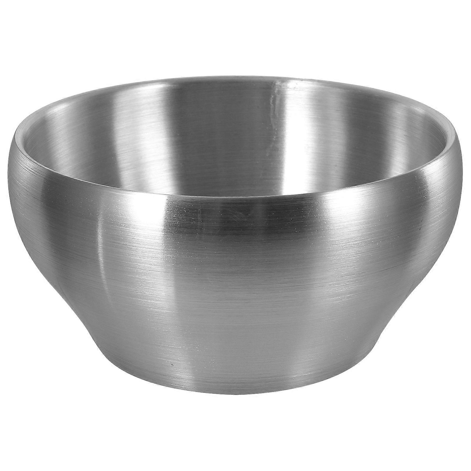Silver Stainless Steel Ice Cream Bowl for Storage Use 4Pcs Set