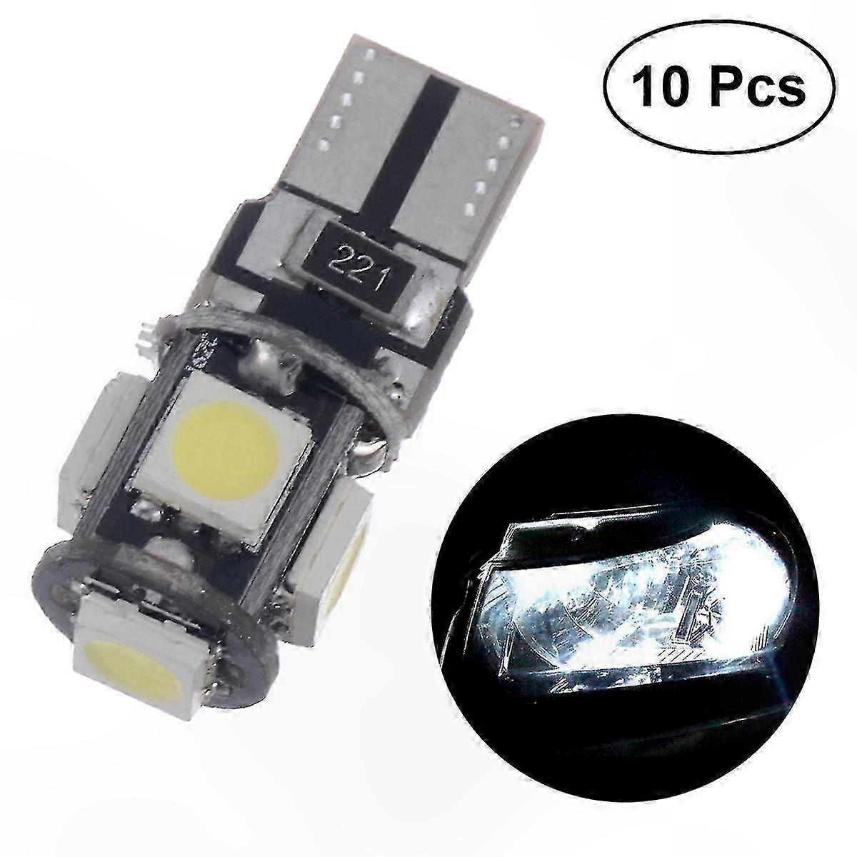 10 Pack T10 5050 LED Bulbs for Car Interior Lighting