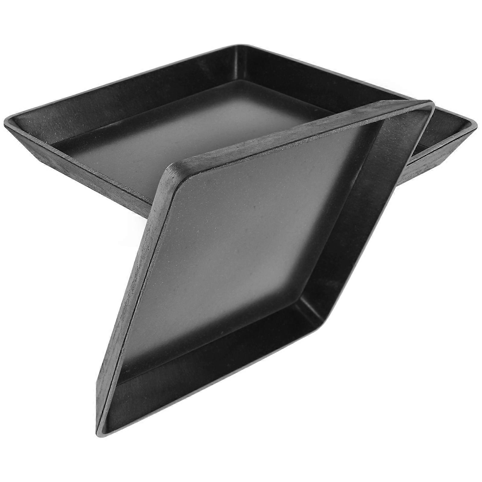 Black Flowerpot Tray for Flower Pot Use Plastic Container 8Pcs