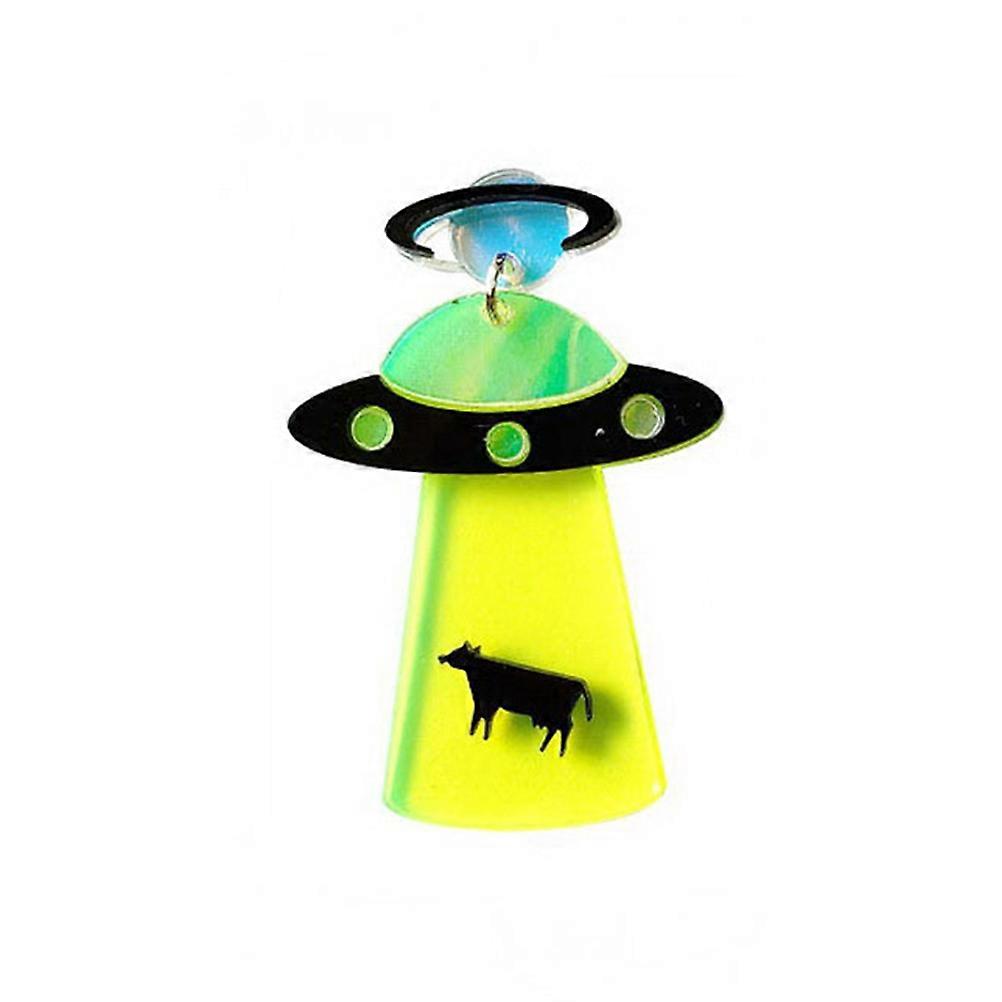 Trendy Exaggerated Shape Earrings Jewelry For Ladies Featuring Unique UFO Design Perfect For Outing And Gifting 4 Pairs