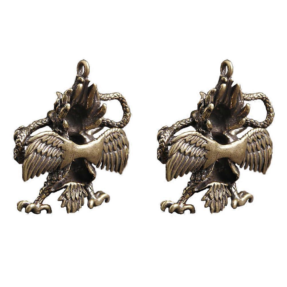 DIY Key Ring Pendants Brass Decorative 4Pcs Set