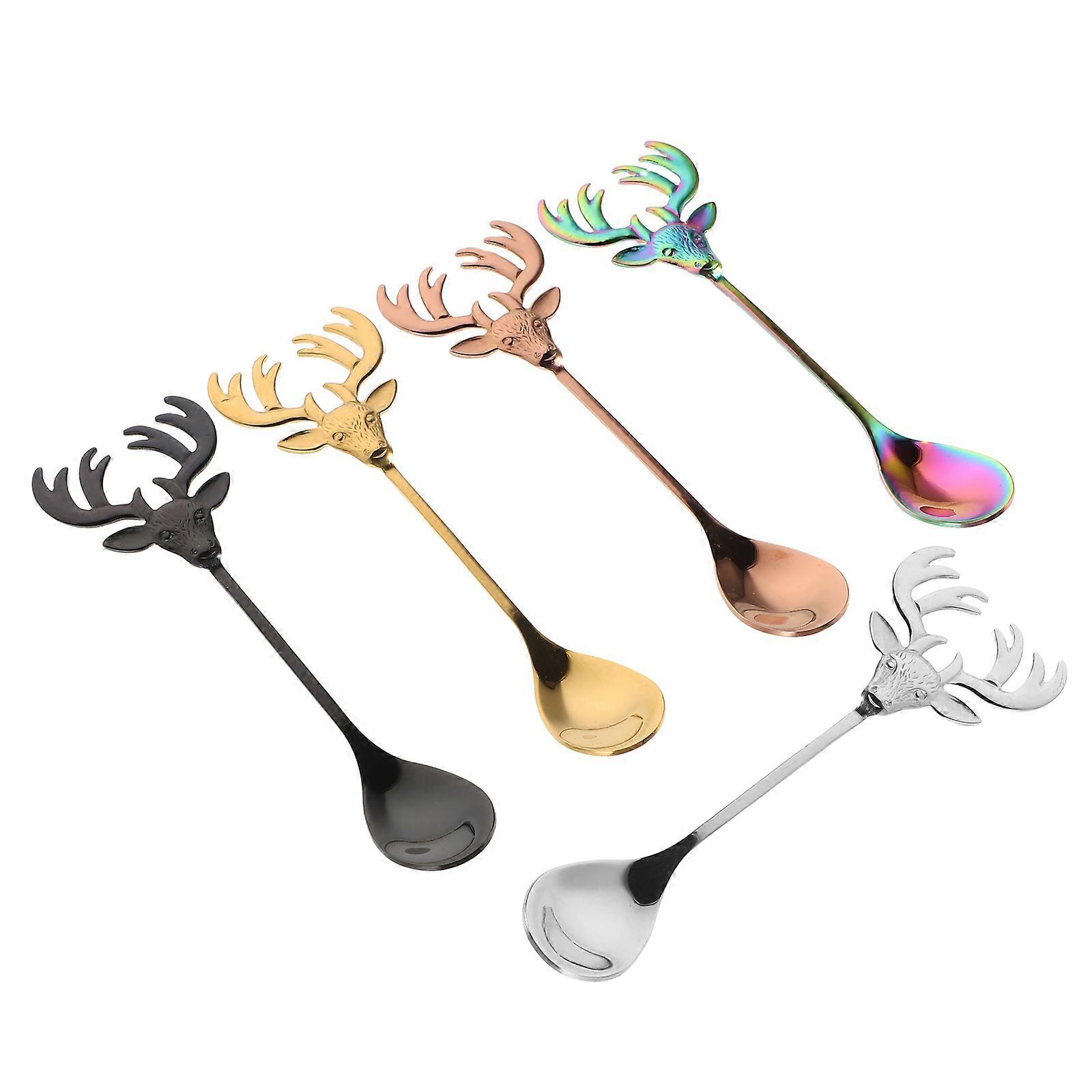 Creative Stainless Steel Coffee Stirring Spoon Set for Table 10Pcs