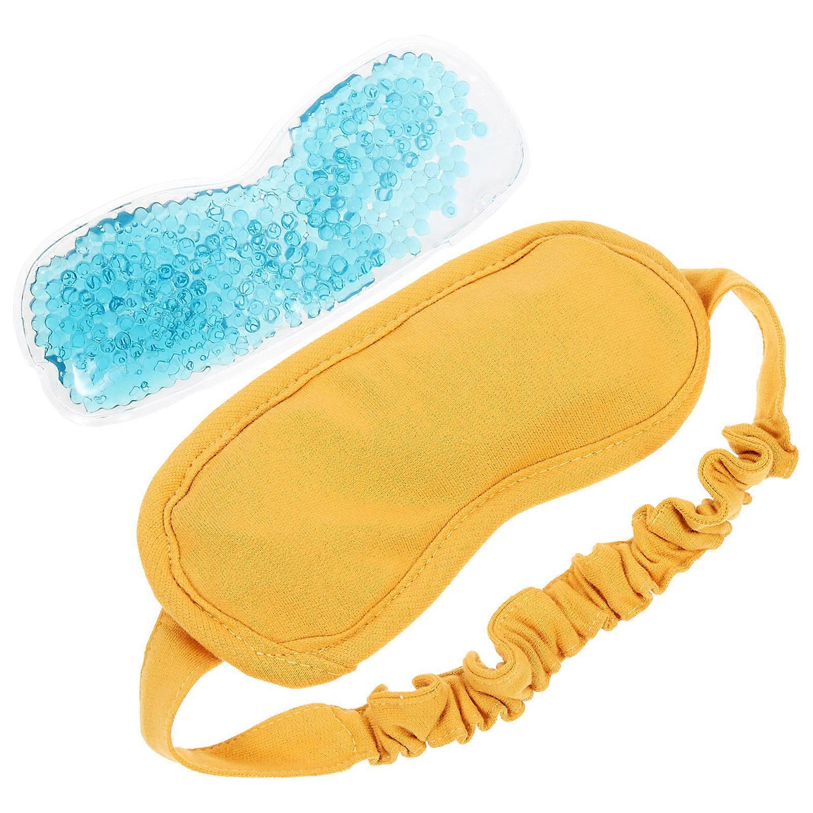 Ice And Heat Compress Sleeping Eye Mask Curved Design For Travel Bedtime 1 Set
