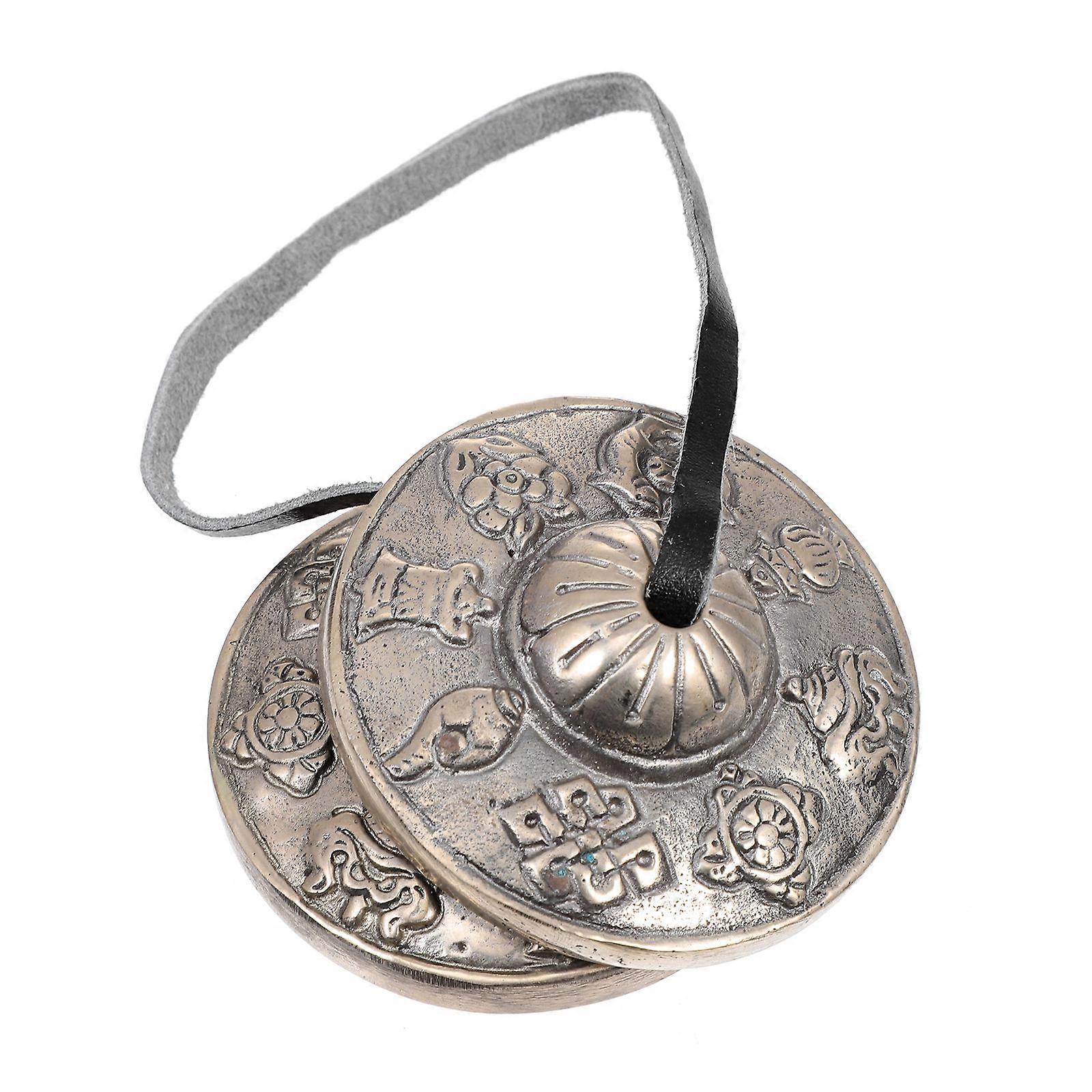 Silver Brass Cymbal Bell for Playing Small Percussion Buddhism