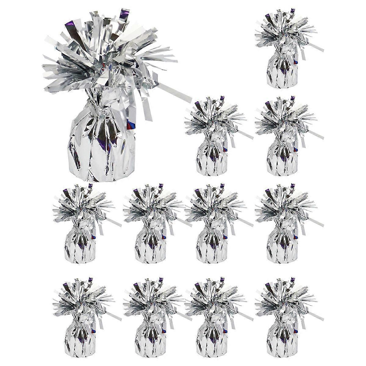 Metallic Silver Balloon Weight Balloon Accessory for Party 36Pcs