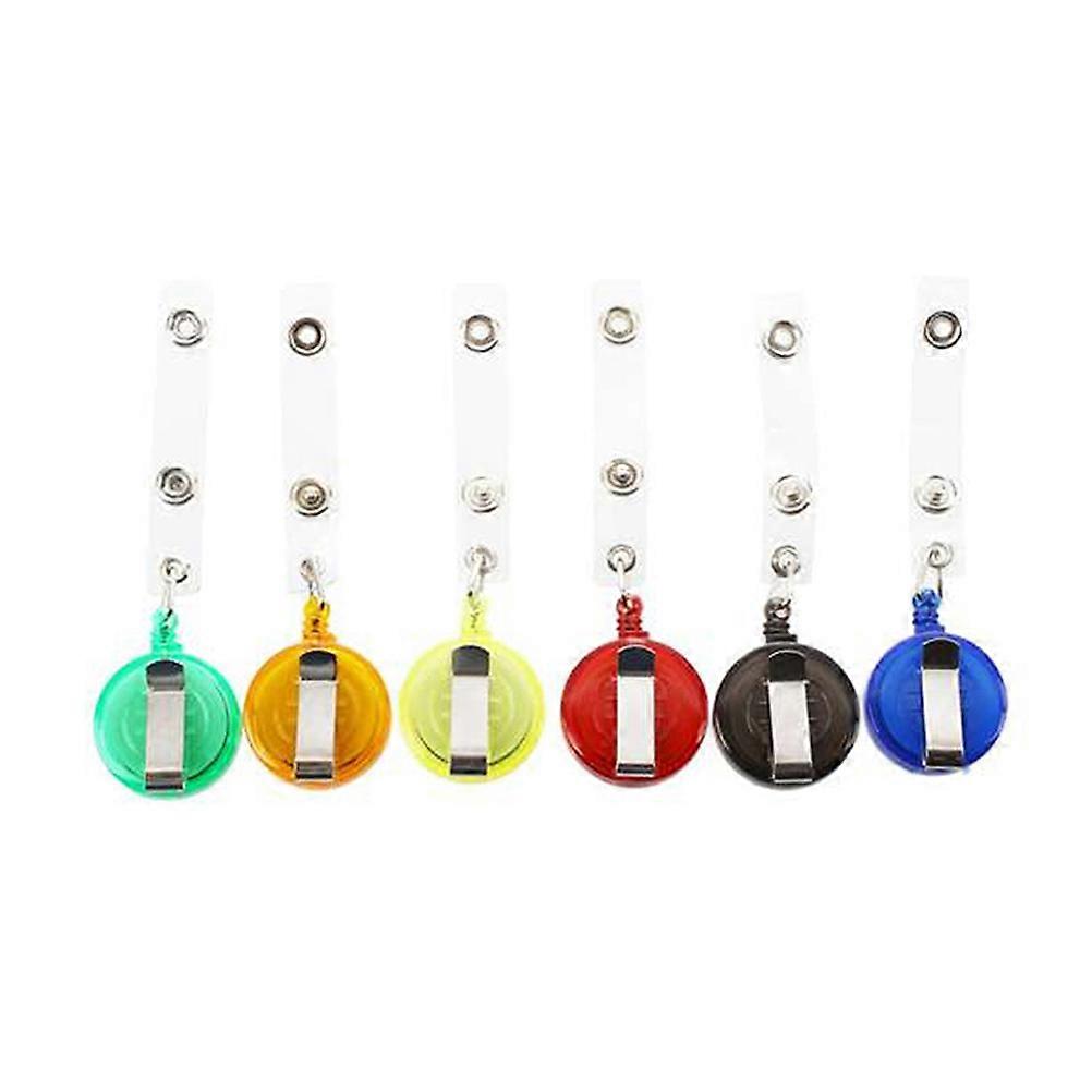 Cartoon Badge Reels Retractable Badge Reel with Clip 24Pcs for Card Use