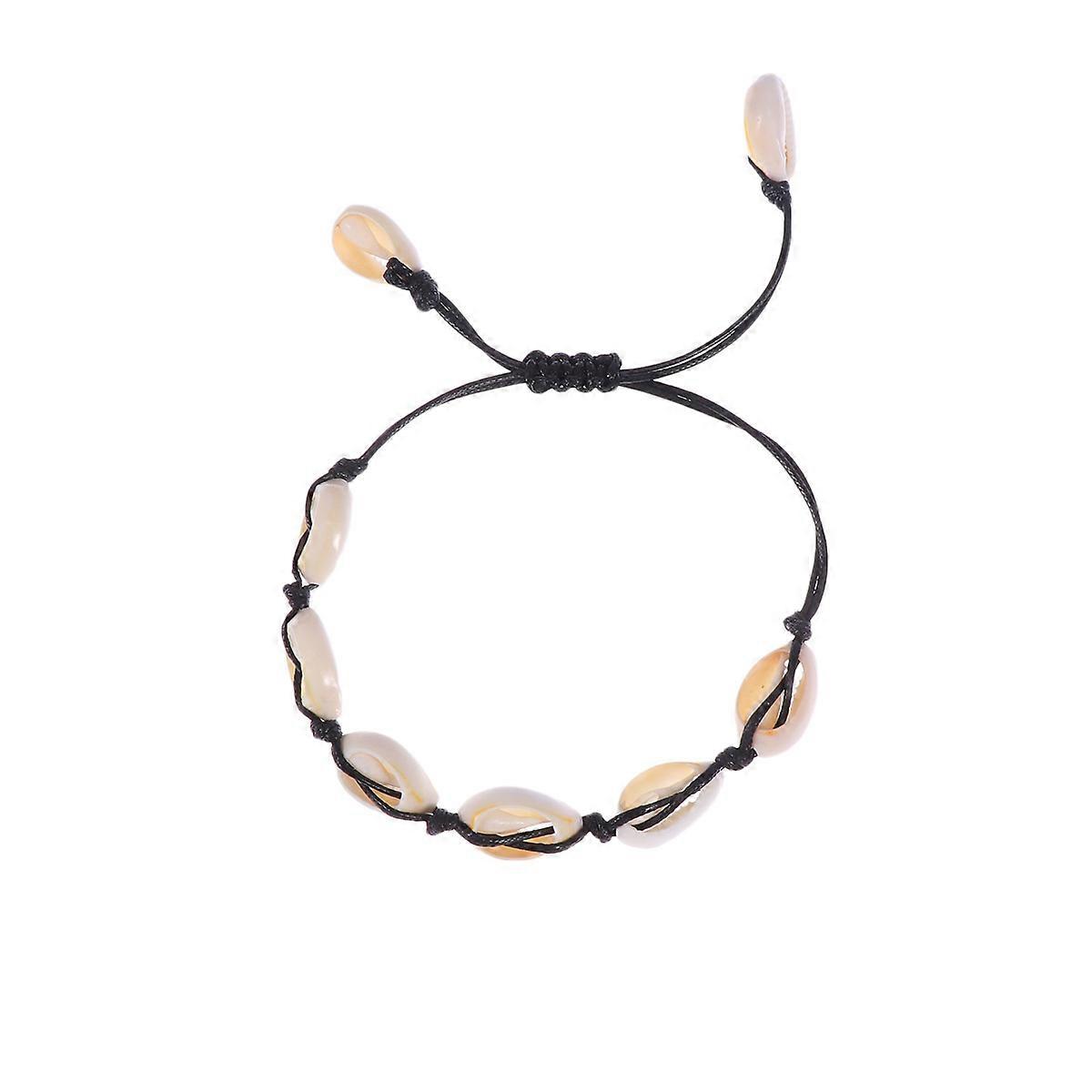 Shell Handmade Bracelet for Wearing 3Pcs Simple Natural Shell Braided Bracelet