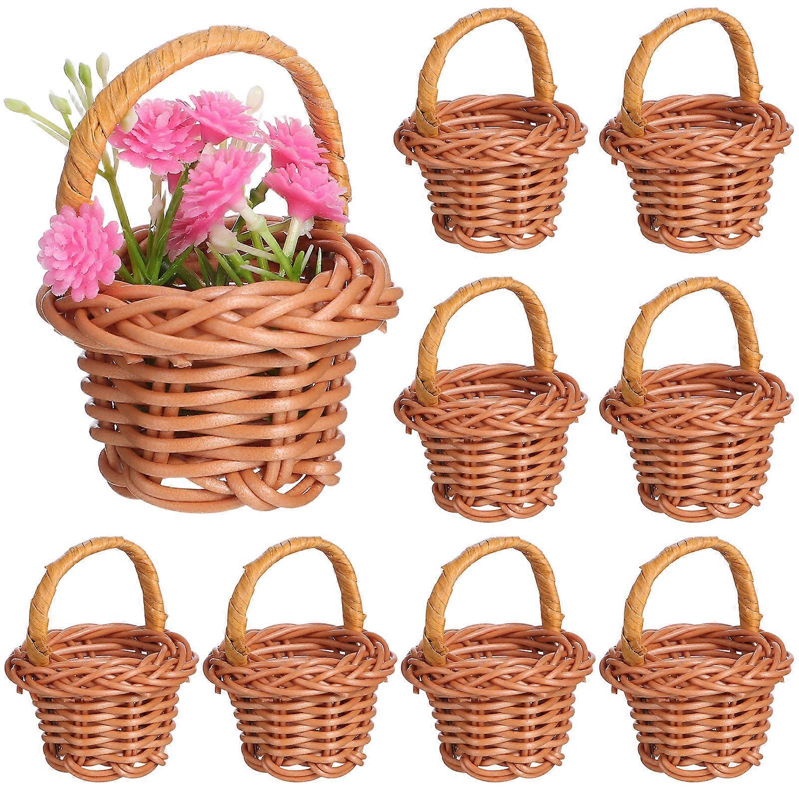 Storage Basket Miniature Flower Basket for Storage 20Pcs