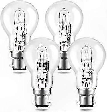 Dimmable Warm White 2700K Halogen Bulbs, B22 Bayonet Base, 100W, 4-Pack