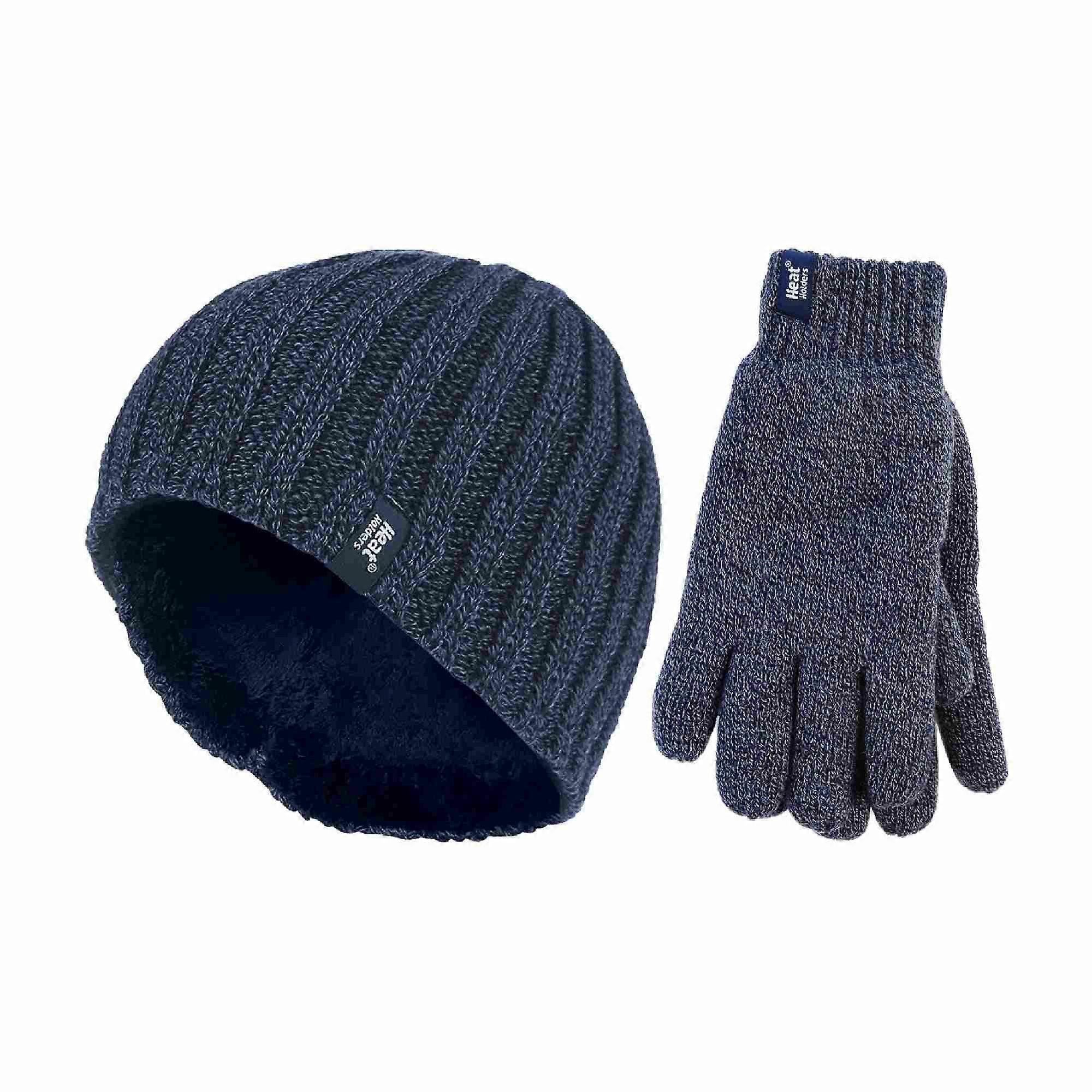 Heat Holders - Mens Thick Thermal Hat & Glove Set