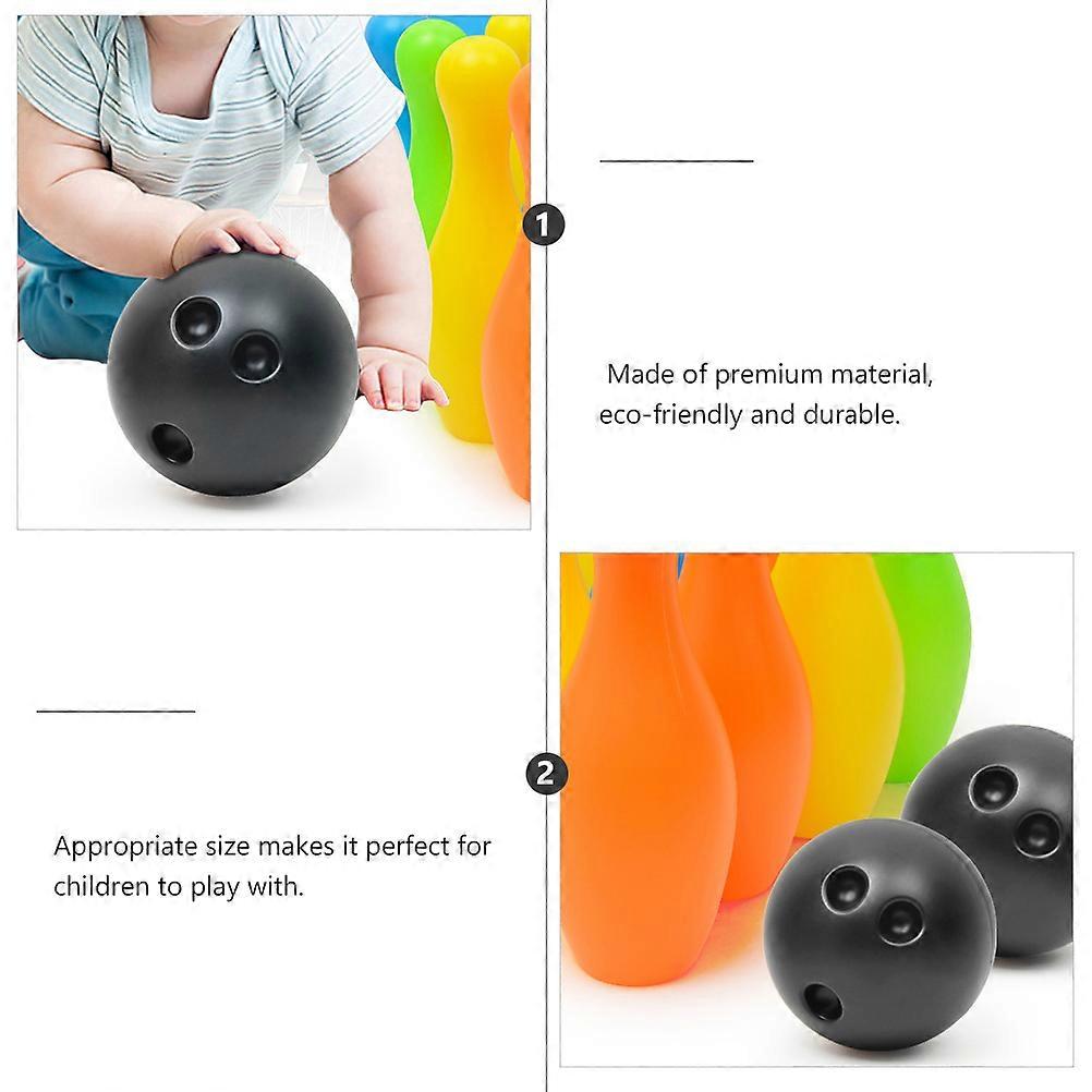 Children Bowling Plastic Bowling Ball Set for Kids Playing 12Pcs Assorted Color