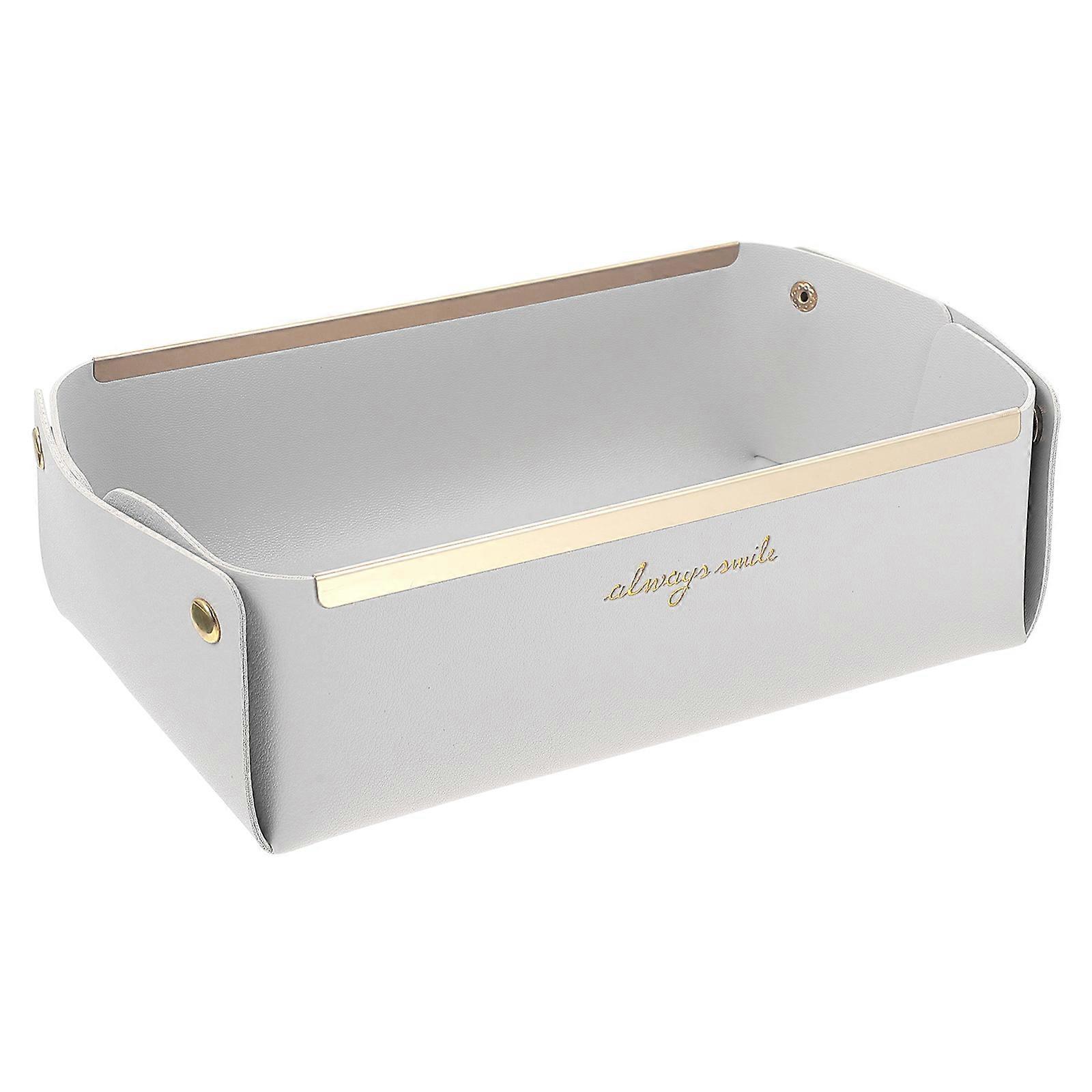 Sundries Tray Nordic Desktop Tray for Home 2Pcs Light Grey