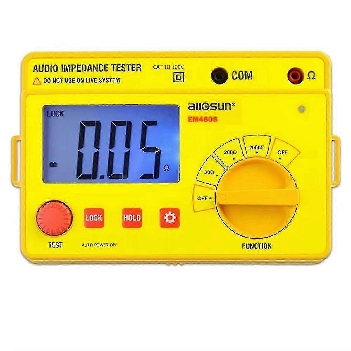 ALL SUN EM480B Audio Impedance Tester CATIII 600V Resistance Meter for Speakers & Electronics