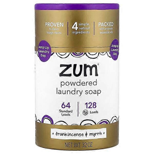 ZUM, Powdered Laundry Soap, Frankincense & Myrrh, 32 oz
