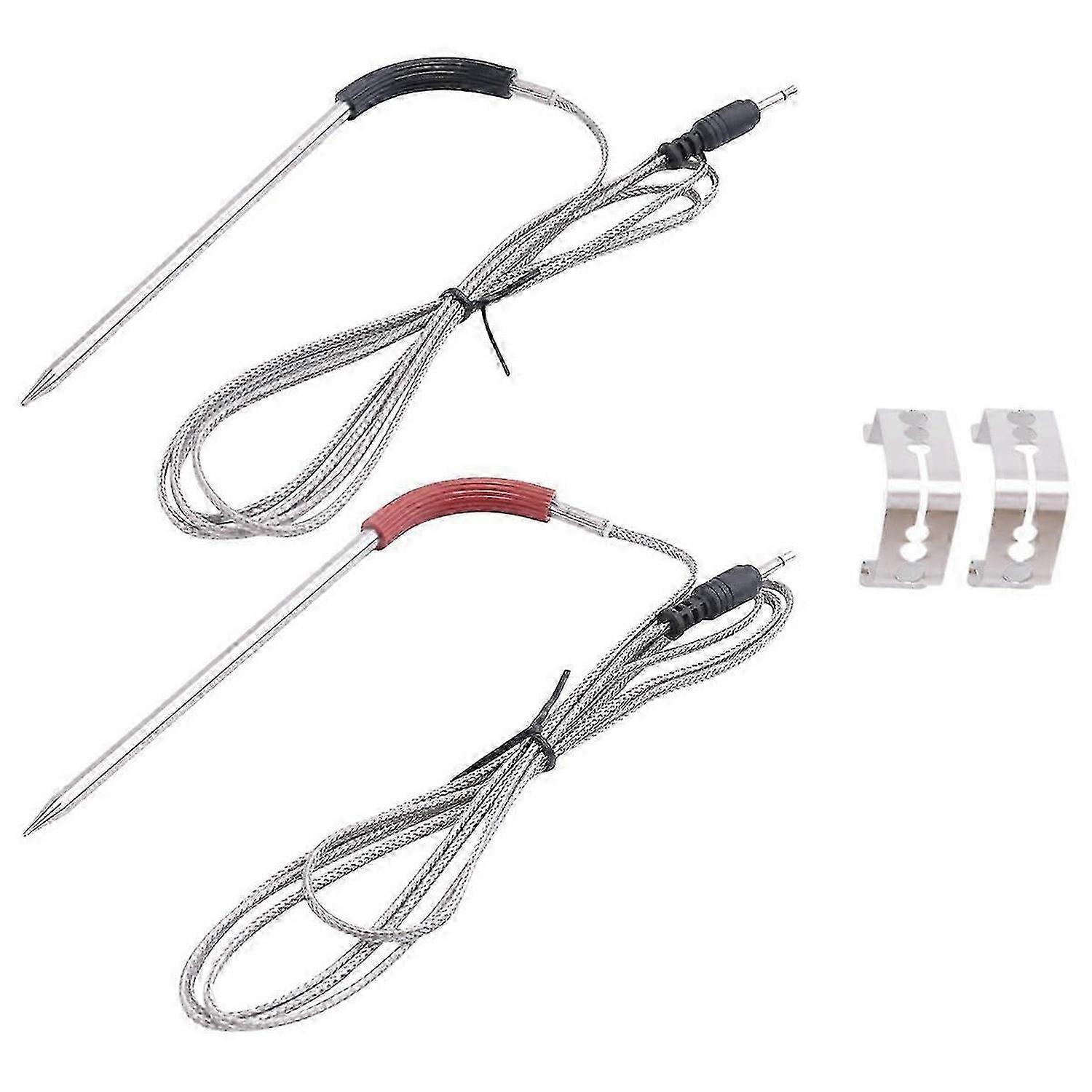2-Pack Meat Probe for Weber Grill & Smoker, Temperature Monitoring with Clip Accessory