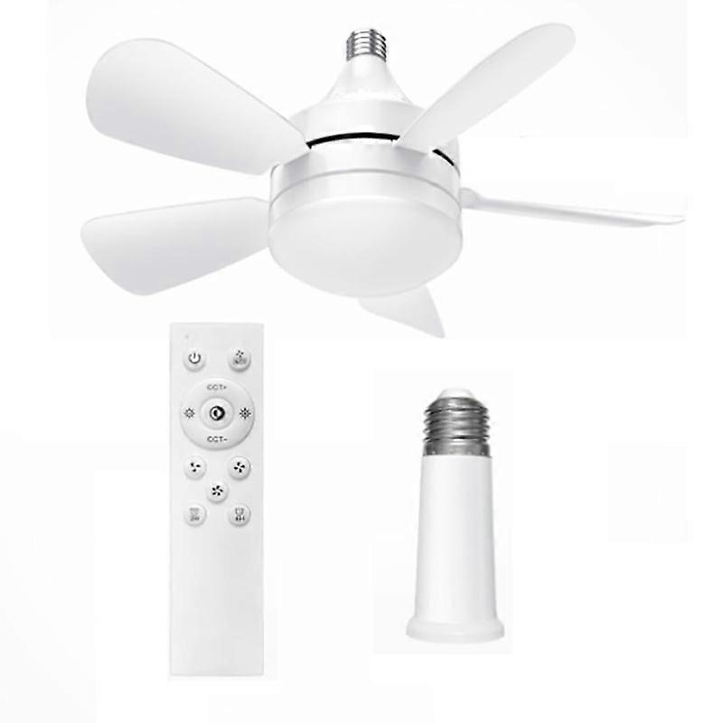 Socket Ceiling Fans with Lights and Remote - Socket Fan Light with Dimmable Led Light Bulb,Screw in Small Ceiling Fan