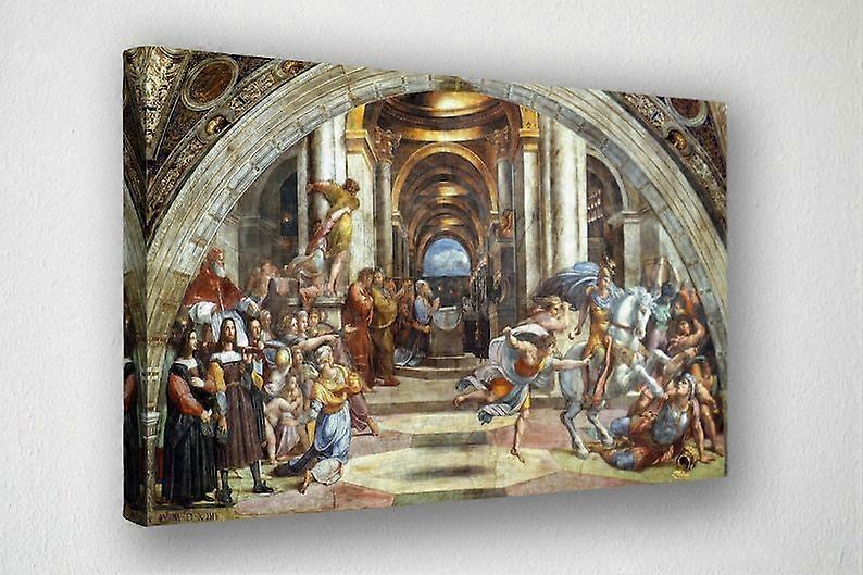 Raphael's The Expulsion of Heliodorus from the Temple, Canvas Print, Room Decor, Home Decor, Movie Poster for Gift, READY TO HANG-wahahaaa855