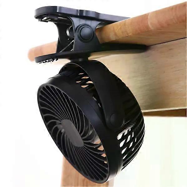 Clip Fan 6 Inch, Small Fan with 3 Speeds with a Strong Flow of USB Mini Mute Clip Fan